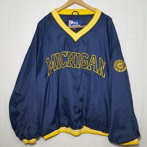 90s Vintage University of Michigan Wolverines Pro Player Windbreaker Mens XL